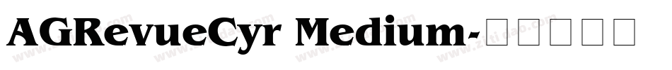 AGRevueCyr Medium字体转换